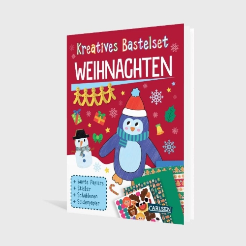 Buchcover und Innenansicht für das Buch: Bastelset für Kinder: Kreatives Bastelset: Weihnachten 2025