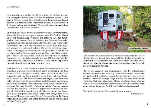 Buchcover und Innenansicht für das Buch: Kanada im Wohnmobil