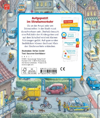 Buchcover und Innenansicht für das Buch: Sachen suchen - Im Straßenverkehr