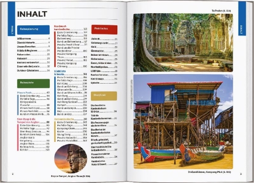 Buchcover und Innenansicht für das Buch: LONELY PLANET Reiseführer Kambodscha