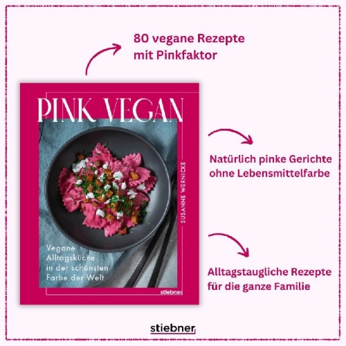 Buchcover und Innenansicht für das Buch: Pink vegan