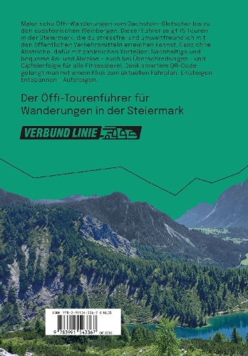 Buchcover und Innenansicht für das Buch: Öffi Touren Steiermark