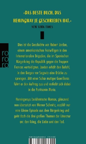 Buchcover und Innenansicht für das Buch: For Whom the Bell Tolls