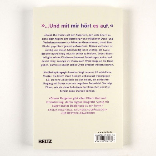 Buchcover und Innenansicht für das Buch: Cycle Breaker: Für mein Kind mache ich es anders