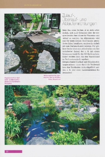 Buchcover und Innenansicht für das Buch: Repräsentative Gartenteiche und Wassergärten
