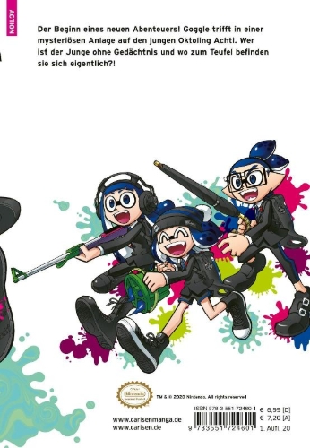 Buchcover und Innenansicht für das Buch: Splatoon