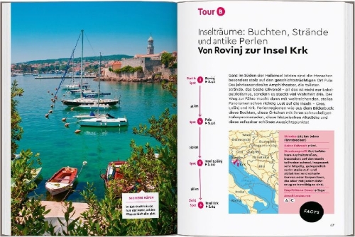 Buchcover und Innenansicht für das Buch: MARCO POLO Camper Guide Kroatien & Montenegro