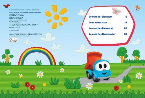 Buchcover und Innenansicht für das Buch: Leo der Lastwagen: Meine liebsten Gutenachtgeschichten