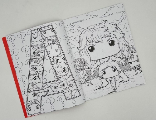 Buchcover und Innenansicht für das Buch: Marvel: The Official Avengers Funko POP! Coloring Book