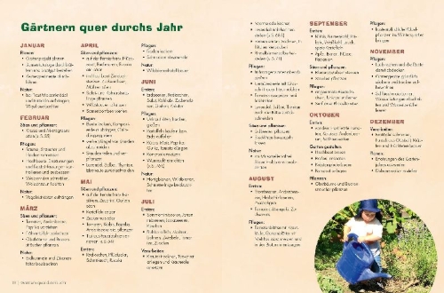 Buchcover und Innenansicht für das Buch: Gärtnern in der Kita