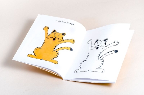 Buchcover und Innenansicht für das Buch: Schüttel den Apfelbaum - Malbuch