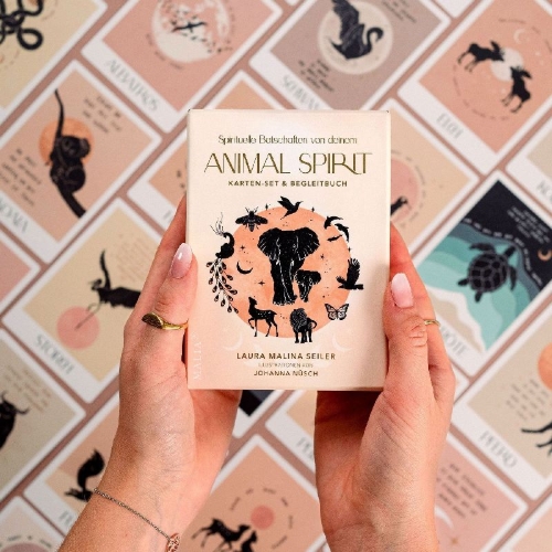 Buchcover und Innenansicht für das Buch: Spirituelle Botschaften von deinem Animal Spirit