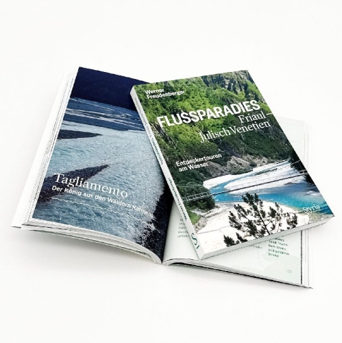 Buchcover und Innenansicht für das Buch: Flussparadies Friaul-Julisch Venetien