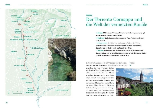 Buchcover und Innenansicht für das Buch: Flussparadies Friaul-Julisch Venetien