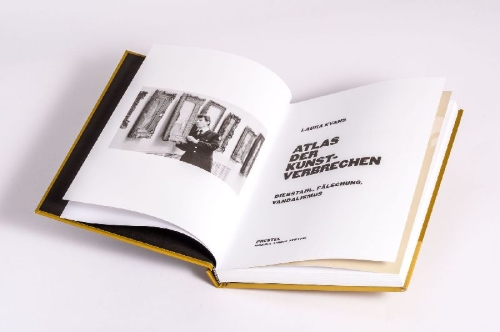 Buchcover und Innenansicht für das Buch: Atlas der Kunstverbrechen