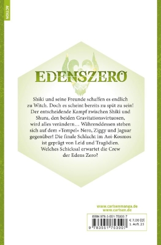 Buchcover und Innenansicht für das Buch: Edens Zero