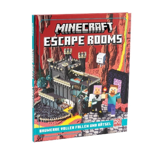 Buchcover und Innenansicht für das Buch: Minecraft Escape Rooms. Epic Builds To Spark Your Imagination