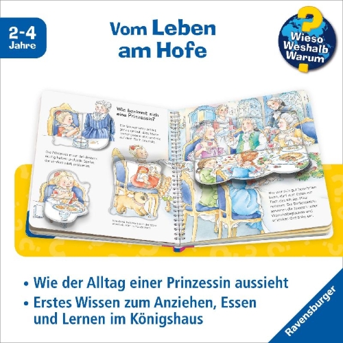 Buchcover und Innenansicht für das Buch: Wieso? Weshalb? Warum? junior, Band 19: Was macht die Prinzessin?