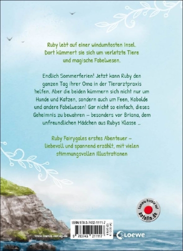 Buchcover und Innenansicht für das Buch: Ruby Fairygale und die Insel der Magie (Erstlese-Reihe, Band 1)