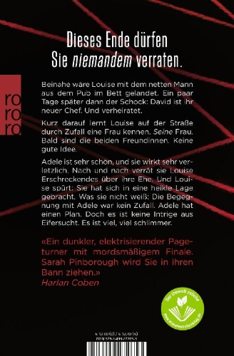 Buchcover und Innenansicht für das Buch: Behind Her Eyes