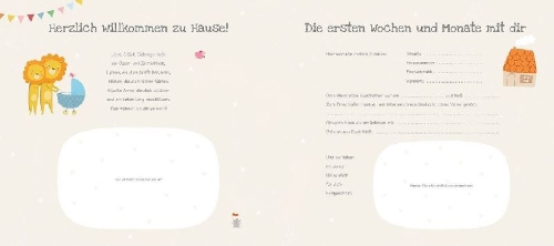 Buchcover und Innenansicht für das Buch: Du bist einfach wundervoll - Dein Babyalbum