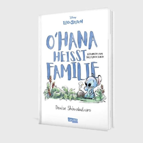Buchcover und Innenansicht für das Buch: 'Ohana Means Family. Musings on Everyday Life