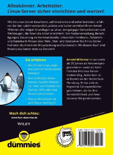 Buchcover und Innenansicht für das Buch: Linux-Server für Dummies