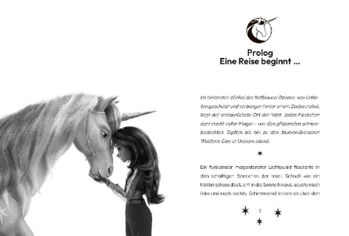 Buchcover und Innenansicht für das Buch: Unicorn Academy - Sophias Einladung