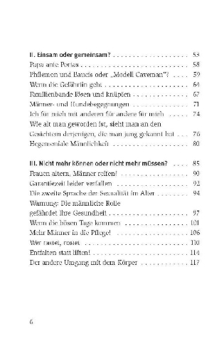 Buchcover und Innenansicht für das Buch: Männer altern anders