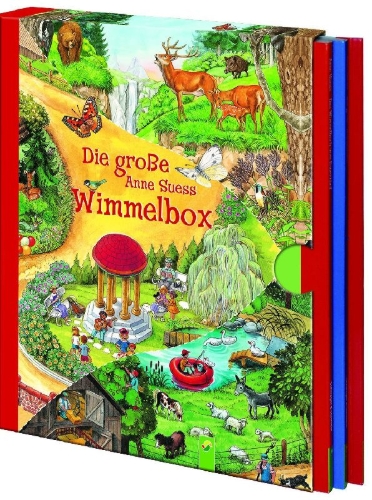 Buchcover und Innenansicht für das Buch: Die große Anne Suess Wimmelbox