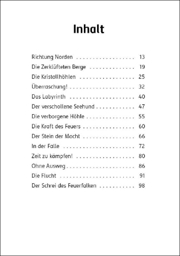 Buchcover und Innenansicht für das Buch: The Last Firehawk - The Crystal Caverns