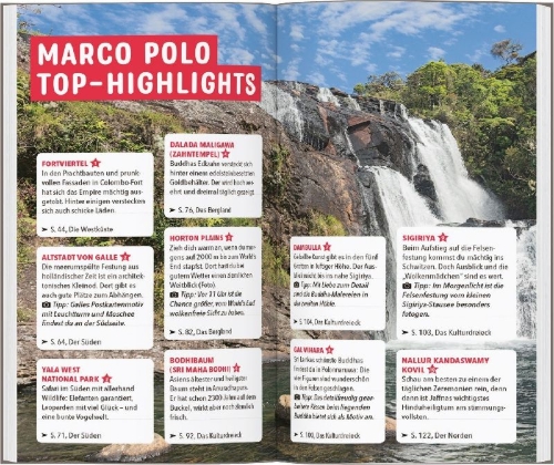 Buchcover und Innenansicht für das Buch: MARCO POLO Reiseführer Sri Lanka