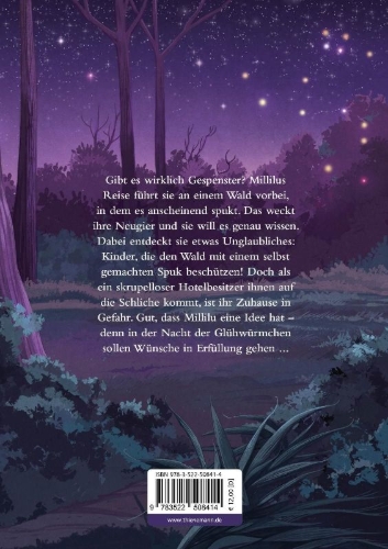 Buchcover und Innenansicht für das Buch: Wummelies wunderbare Welt, Band 05: Die Nacht der Glühwürmchen