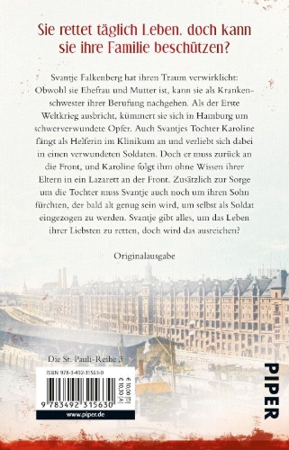 Buchcover und Innenansicht für das Buch: Die Krankenschwester von St. Pauli - Jahre des Aufbruchs