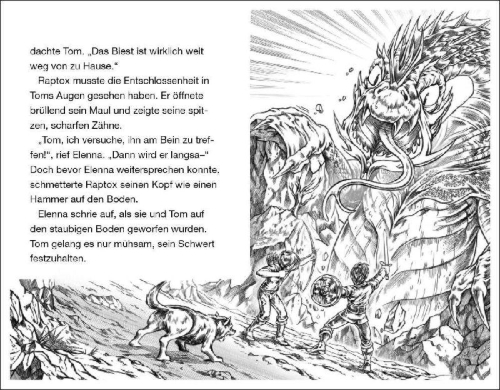Buchcover und Innenansicht für das Buch: Beast Quest 39. Raptox, der Teufelsbasilisk