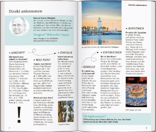 Buchcover und Innenansicht für das Buch: DUMONT direkt Reiseführer Málaga