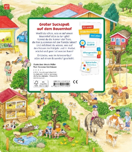 Buchcover und Innenansicht für das Buch: Sachen suchen - Mein großes Sachen suchen: Unser Bauernhof