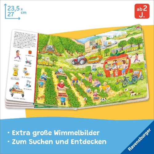 Buchcover und Innenansicht für das Buch: Sachen suchen - Mein großes Sachen suchen: Unser Bauernhof