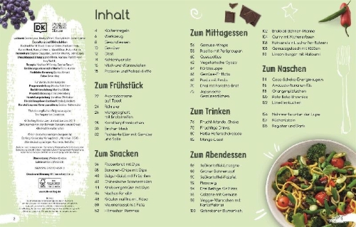 Buchcover und Innenansicht für das Buch: Yummy Veggie!