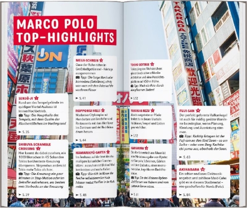 Buchcover und Innenansicht für das Buch: MARCO POLO Reiseführer Tokio