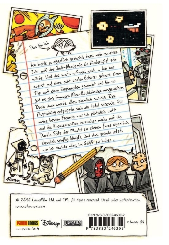 Buchcover und Innenansicht für das Buch: US-STAR WARS: Jedi Academy - Return of the Padawan