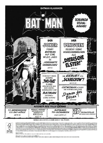 Buchcover und Innenansicht für das Buch: Batman Klassiker: Batmans größte Gegner
