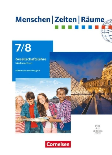 Buchcover und Innenansicht für das Buch: Menschen-Zeiten-Räume - Differenzierende Ausgabe - Niedersachsen - Ausgabe ab 2025 - 7./8. Schuljahr