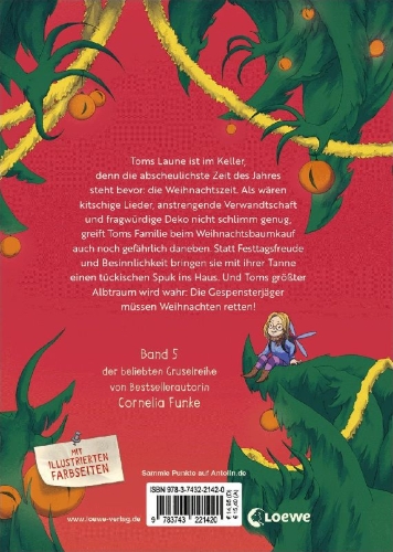 Buchcover und Innenansicht für das Buch: Gespensterjäger und der Weihnachtsspuk (Band 5) - Mit 8 illustrierten Farbseiten