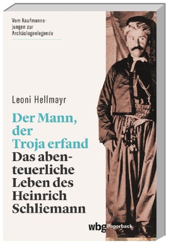 Buchcover und Innenansicht für das Buch: Der Mann, der Troja erfand