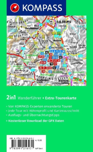 Buchcover und Innenansicht für das Buch: KOMPASS Wanderführer Königssee, Nationalpark Berchtesgaden, Watzmann, 42 Touren mit Extra-Tourenkarte