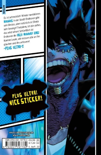 Buchcover und Innenansicht für das Buch: Boku no Hero Academia