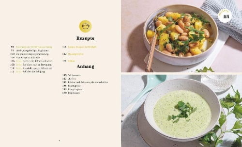 Buchcover und Innenansicht für das Buch: Verjüngung - Der Ernährungsplan