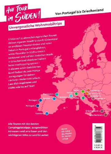 Buchcover und Innenansicht für das Buch: MARCO POLO Bildband Auf Tour im Süden! Unvergessliche Wohnmobiltrips von Portugal bis Griechenland