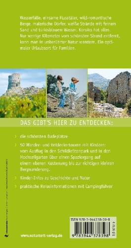 Buchcover und Innenansicht für das Buch: Naturzeit mit Kindern: Korsika